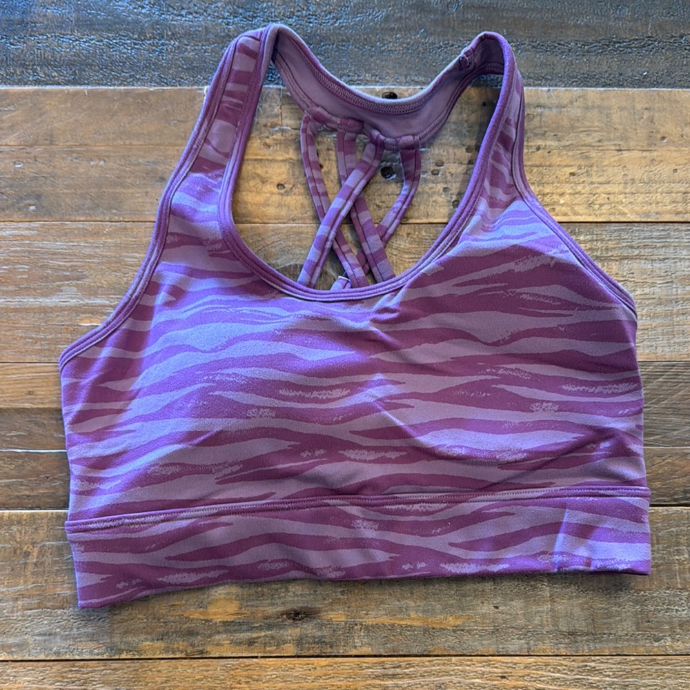 Bombshell Sportswear Purple Racerback Sports Bra